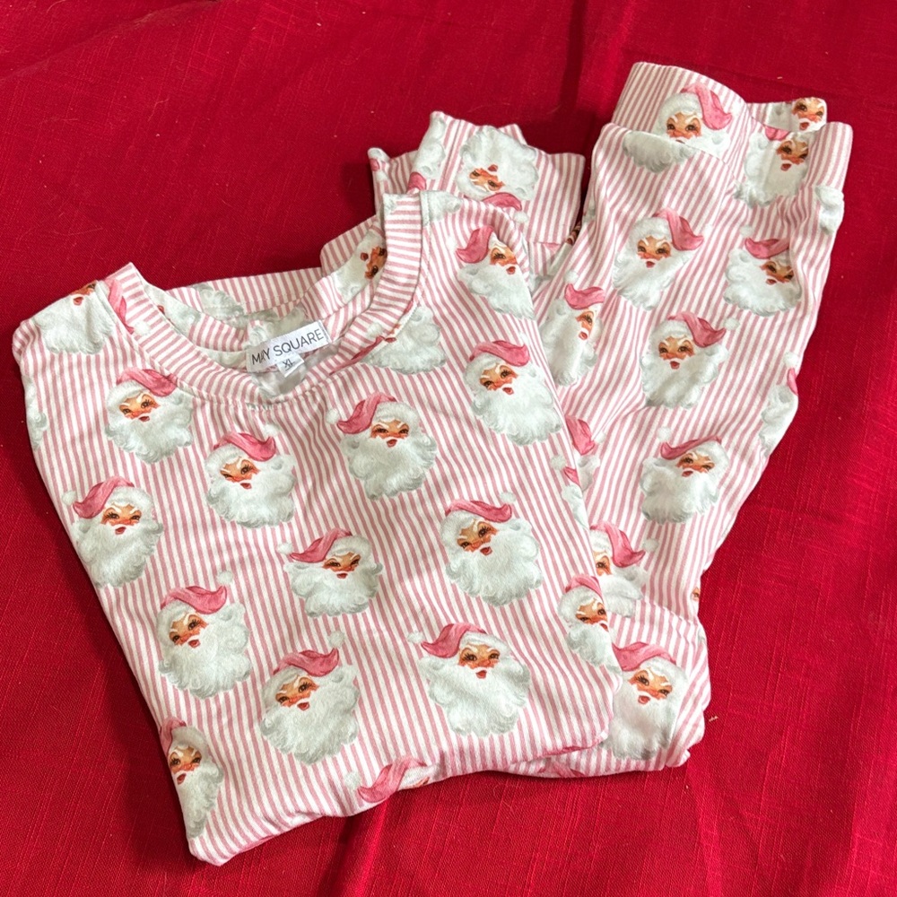 GIRLS MARY SQUARE CHRISTMAS PAJAMA SET
